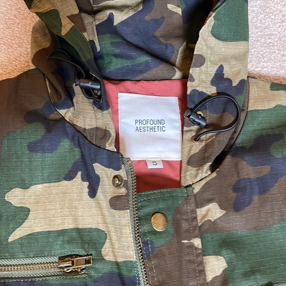 “Profound Aesthetic” Unisex Hooded Camouflage Poncho Jacket - Picture 12 of 12